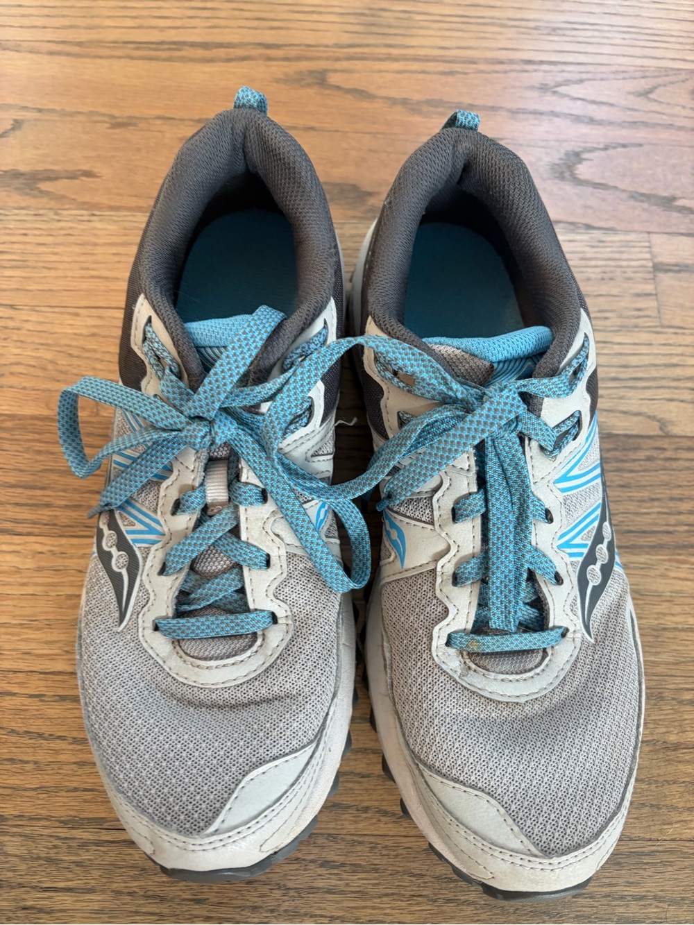 Women's Saucony Excursion TR14 gray and blue trail running sneakers Size 9.5